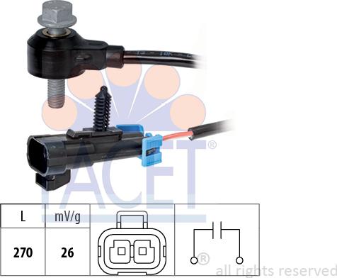 FACET 9.3238 - Detonācijas devējs www.autospares.lv