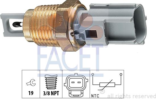 FACET 10.4004 - Sensor, intake air temperature www.autospares.lv