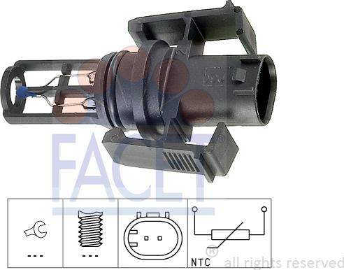 FACET 10.4014 - Devējs, Ieplūstošā gaisa temperatūra autospares.lv