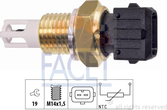 FACET 10.4016 - Devējs, Ieplūstošā gaisa temperatūra www.autospares.lv