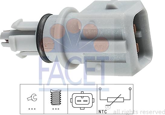 FACET 10.4012 - Devējs, Ieplūstošā gaisa temperatūra www.autospares.lv