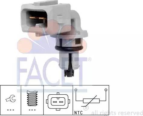 FACET 10.4035 - Devējs, Ieplūstošā gaisa temperatūra www.autospares.lv