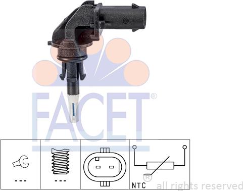 FACET 10.4032 - Devējs, Ieplūstošā gaisa temperatūra www.autospares.lv