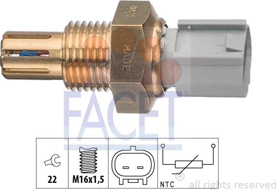 FACET 10.4024 - Devējs, Ieplūstošā gaisa temperatūra www.autospares.lv