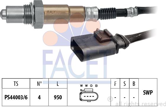 FACET 10.8498 - Лямбда-зонд, датчик кислорода www.autospares.lv