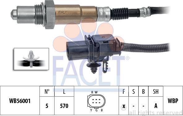 FACET 108438 - Лямбда-зонд, датчик кислорода www.autospares.lv