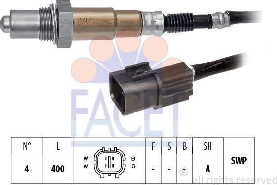 FACET 10.8551 - Лямбда-зонд, датчик кислорода www.autospares.lv