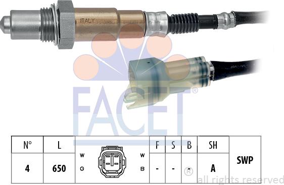 FACET 10.8563 - Лямбда-зонд, датчик кислорода www.autospares.lv