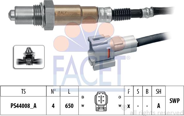 FACET 10.8505 - Лямбда-зонд, датчик кислорода www.autospares.lv