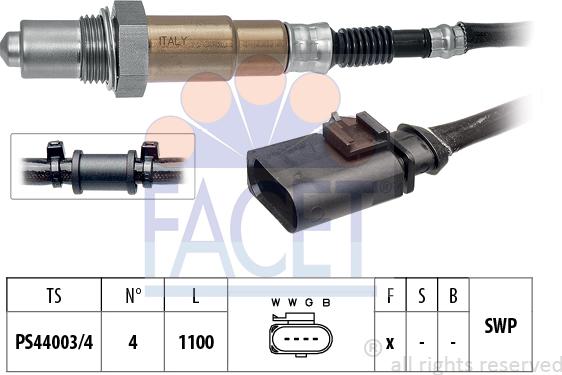 FACET 10.8503 - Лямбда-зонд, датчик кислорода www.autospares.lv