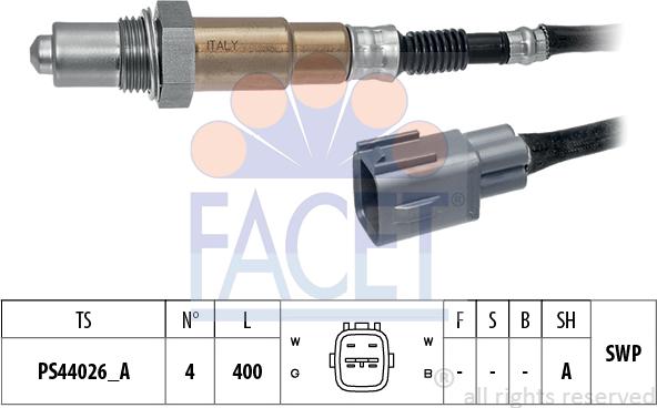 FACET 10.8537 - Лямбда-зонд, датчик кислорода www.autospares.lv