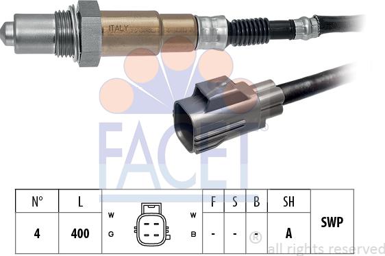 FACET 10.8527 - Лямбда-зонд, датчик кислорода www.autospares.lv