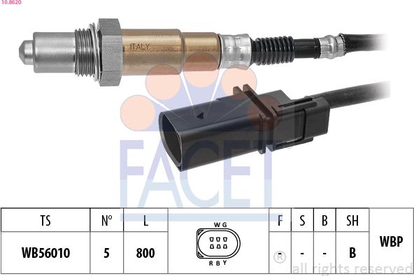 FACET 10.8620 - Lambda zonde www.autospares.lv