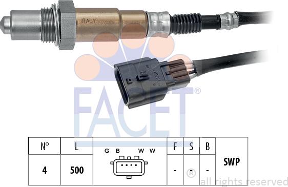 FACET 10.8094 - Лямбда-зонд, датчик кислорода www.autospares.lv