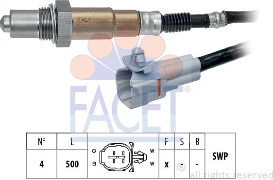 FACET 10.8090 - Лямбда-зонд, датчик кислорода www.autospares.lv