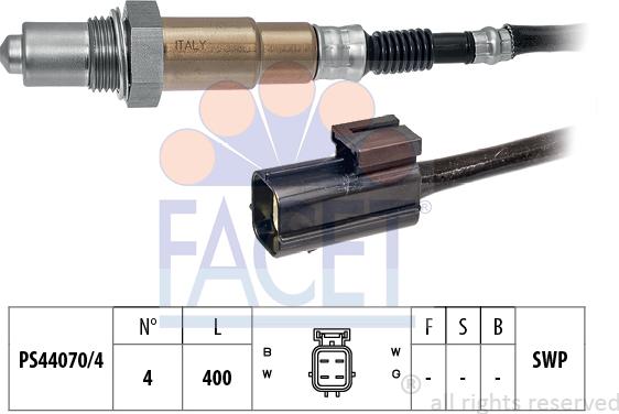 FACET 10.8098 - Лямбда-зонд, датчик кислорода www.autospares.lv