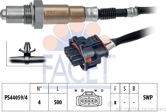 FACET 10.8065 - Лямбда-зонд, датчик кислорода www.autospares.lv