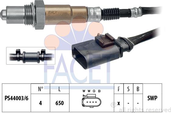 FACET 10.8083 - Лямбда-зонд, датчик кислорода www.autospares.lv