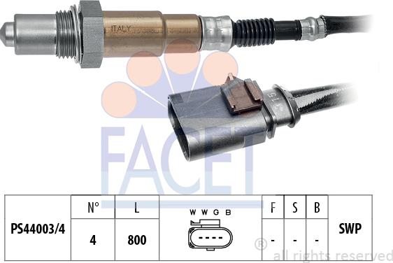 FACET 10.8199 - Лямбда-зонд, датчик кислорода www.autospares.lv