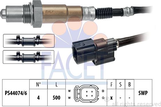 FACET 10.8191 - Лямбда-зонд, датчик кислорода www.autospares.lv