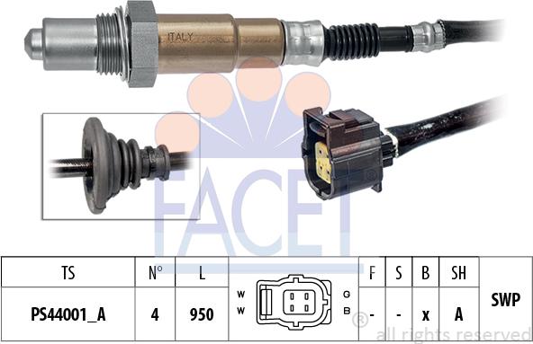 FACET 10.8110 - Лямбда-зонд, датчик кислорода www.autospares.lv