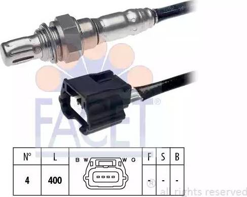 FACET 10.8179 - Лямбда-зонд, датчик кислорода www.autospares.lv