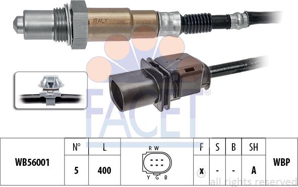 FACET 10.8395 - Лямбда-зонд, датчик кислорода www.autospares.lv