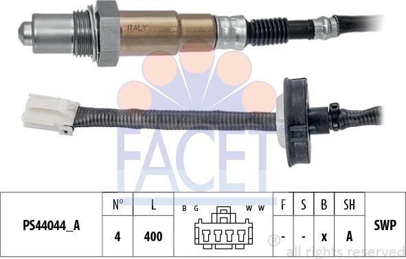 FACET 10.8341 - Лямбда-зонд, датчик кислорода www.autospares.lv