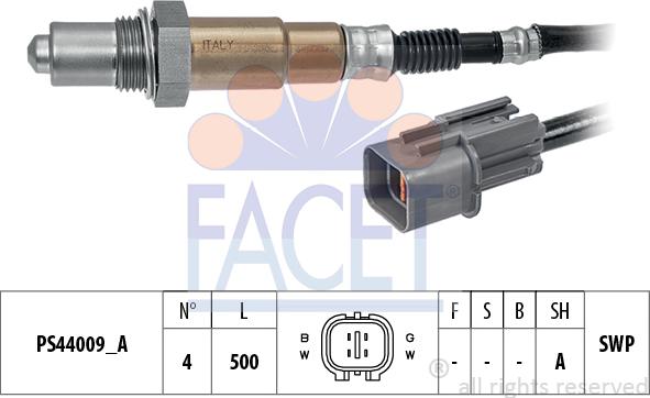 FACET 10.8343 - Лямбда-зонд, датчик кислорода www.autospares.lv