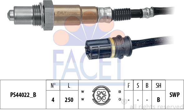 FACET 10.8352 - Лямбда-зонд, датчик кислорода www.autospares.lv