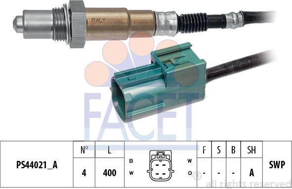 FACET 10.8304 - Lambda zonde www.autospares.lv