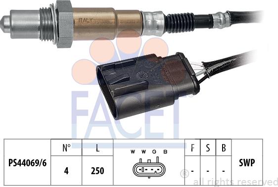 FACET 10.8381 - Лямбда-зонд, датчик кислорода www.autospares.lv