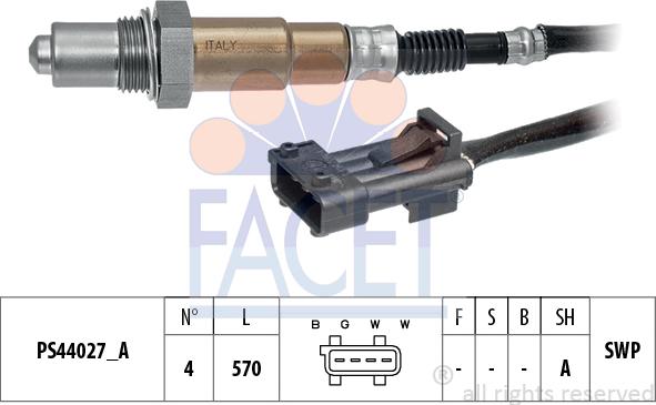 FACET 10.8334 - Lambda zonde www.autospares.lv