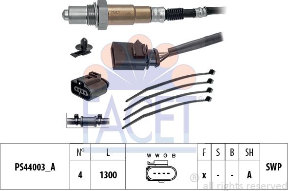 FACET 10.8245 - Лямбда-зонд, датчик кислорода www.autospares.lv