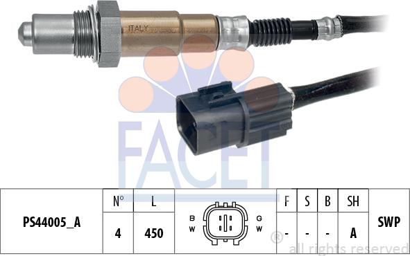 FACET 10.8256 - Лямбда-зонд, датчик кислорода www.autospares.lv