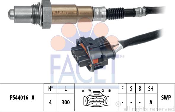 FACET 10.8267 - Лямбда-зонд, датчик кислорода www.autospares.lv