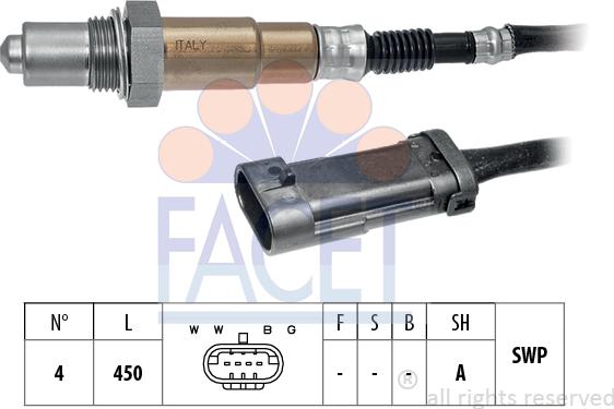 FACET 10.8281 - Лямбда-зонд, датчик кислорода www.autospares.lv