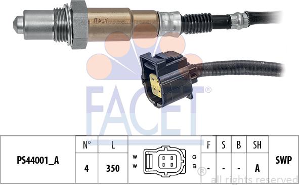 FACET 10.8236 - Лямбда-зонд, датчик кислорода www.autospares.lv