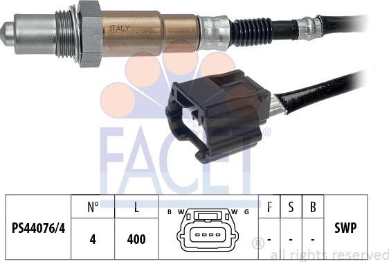 FACET 10.8226 - Лямбда-зонд, датчик кислорода www.autospares.lv