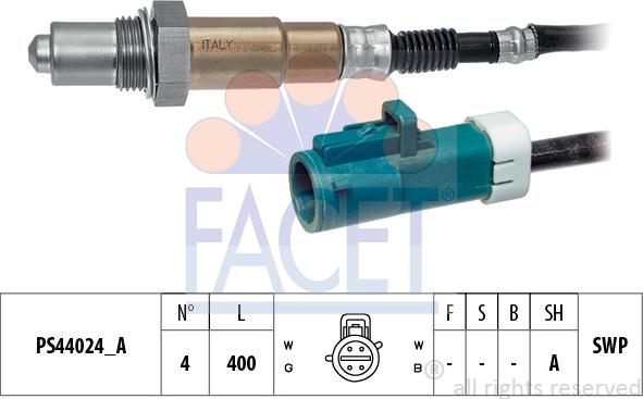 FACET 10.8273 - Лямбда-зонд, датчик кислорода www.autospares.lv