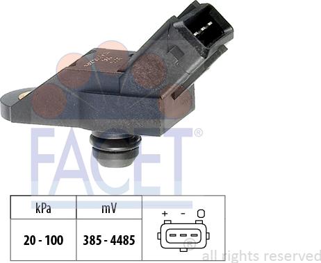 FACET 10.3010 - Датчик давления воздуха, высотный корректор www.autospares.lv