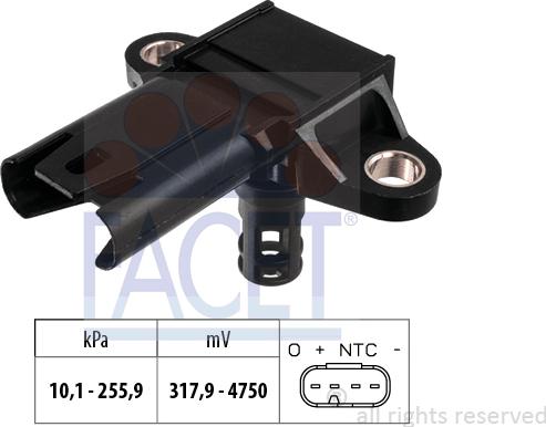 FACET 10.3161 - Gaisa spiediena devējs, Augstuma regulēšana www.autospares.lv