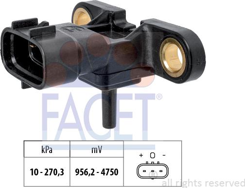 FACET 10.3163 - Gaisa spiediena devējs, Augstuma regulēšana www.autospares.lv