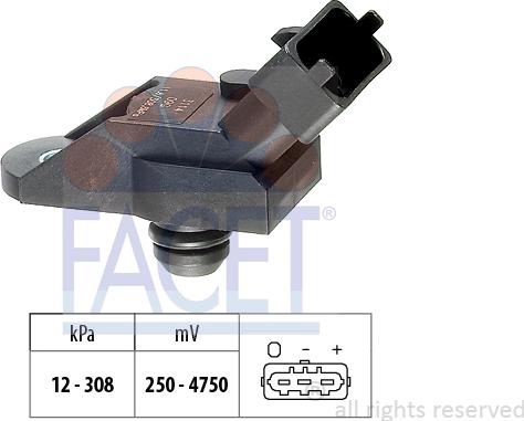 FACET 10.3114 - Gaisa spiediena devējs, Augstuma regulēšana www.autospares.lv