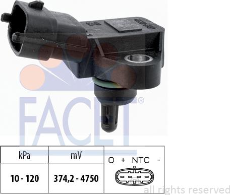 FACET 10.3180 - Gaisa spiediena devējs, Augstuma regulēšana www.autospares.lv