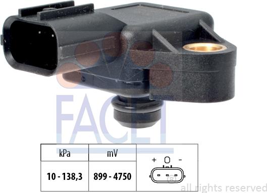 FACET 10.3394 - Gaisa spiediena devējs, Augstuma regulēšana www.autospares.lv