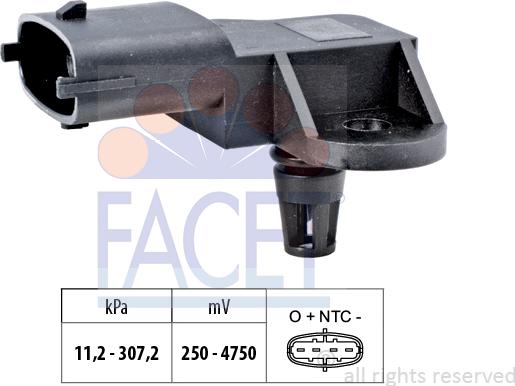 FACET 10.3341 - Gaisa spiediena devējs, Augstuma regulēšana www.autospares.lv