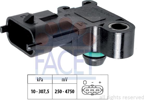 FACET 10.3244 - Gaisa spiediena devējs, Augstuma regulēšana www.autospares.lv