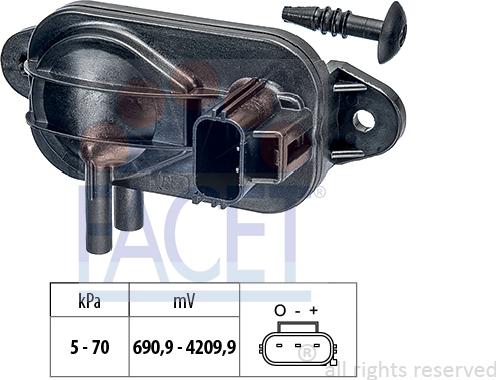 FACET 10.3268 - Gaisa spiediena devējs, Augstuma regulēšana www.autospares.lv