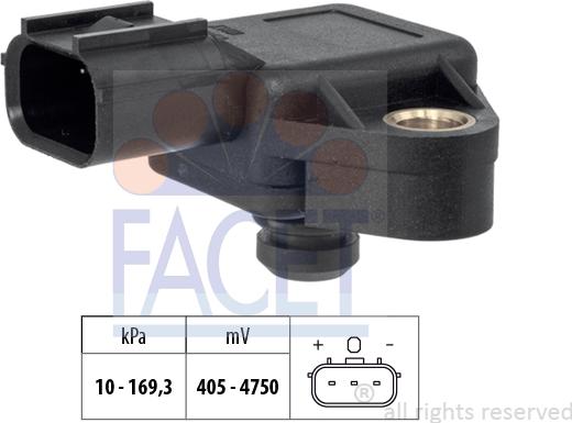 FACET 10.3209 - Gaisa spiediena devējs, Augstuma regulēšana www.autospares.lv